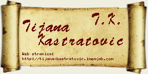Tijana Kastratović vizit kartica